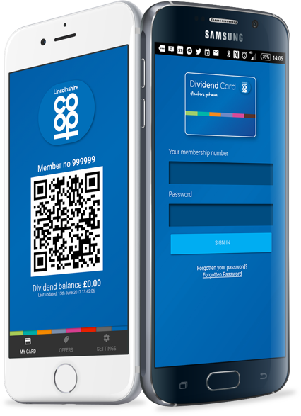 App for Lincolnshire Co-op on android and apple devices